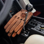 Brown leather men driving gloves - OPINARI - Driver's Essentials