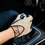 Crochet blue spago driving gloves