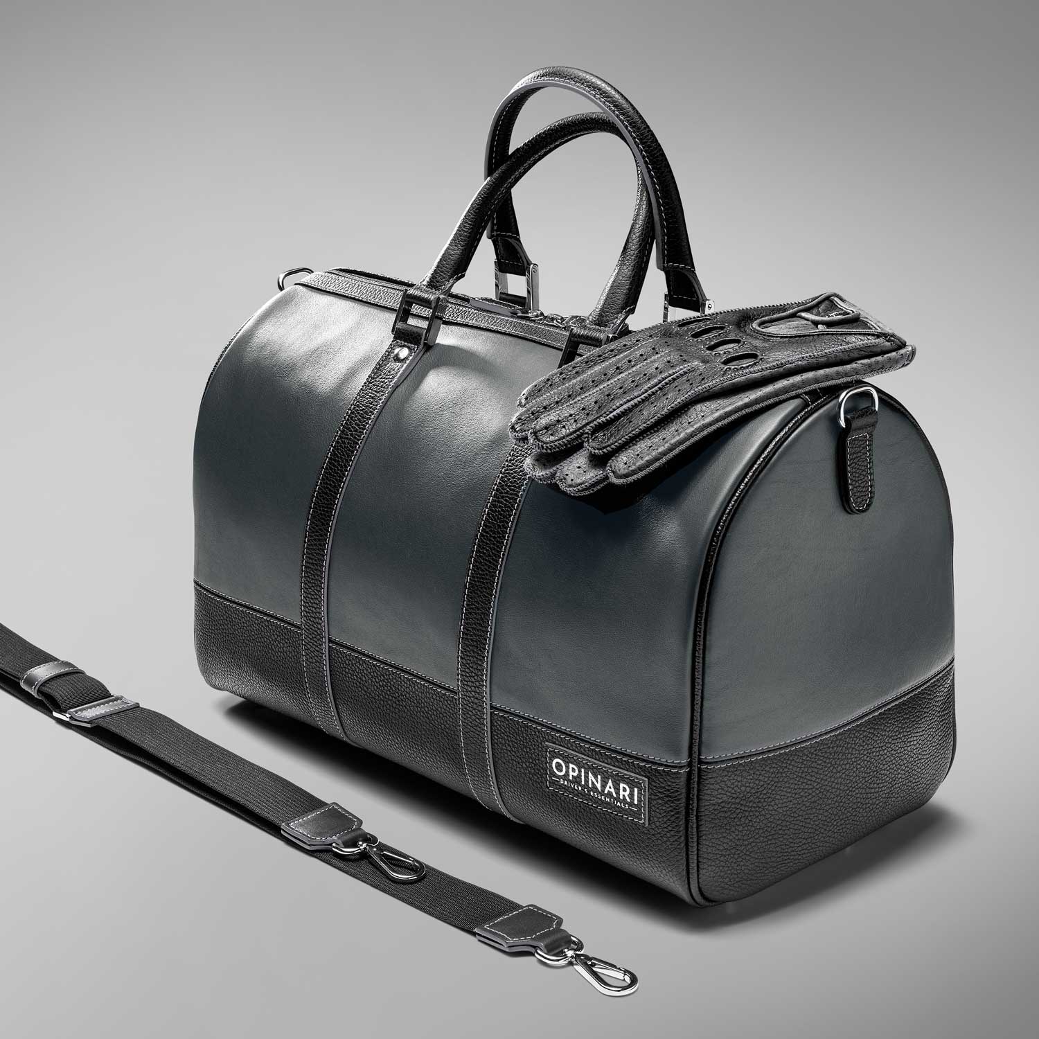 Duffle bag Italian black grey