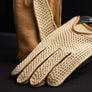 Crochet Italian handmade men's driving gloves