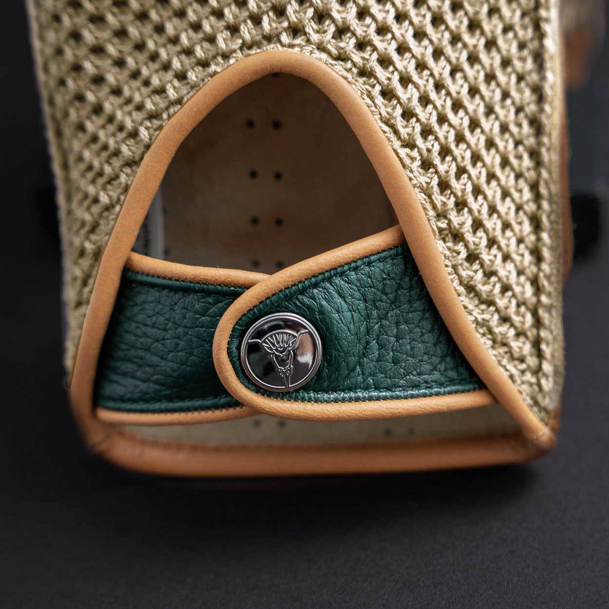 Crochet Italian string back handmade men's driving gloves