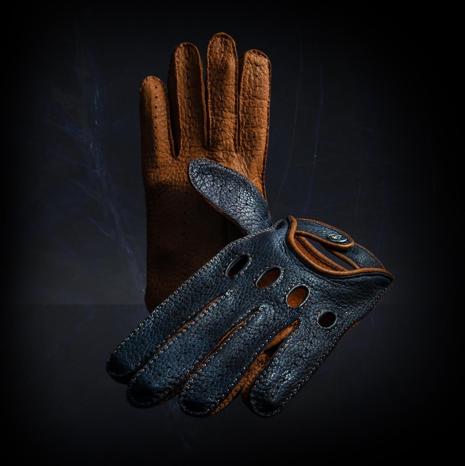Blu notte blue driving gloves - Opinari - Driver's Essentials