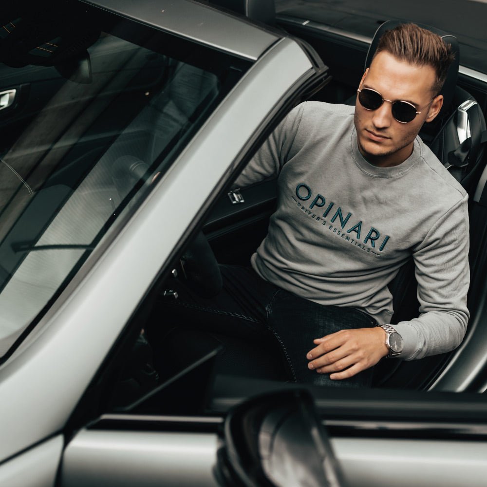 Classic sweat blue on grey - Opinari - Driver's Essentials