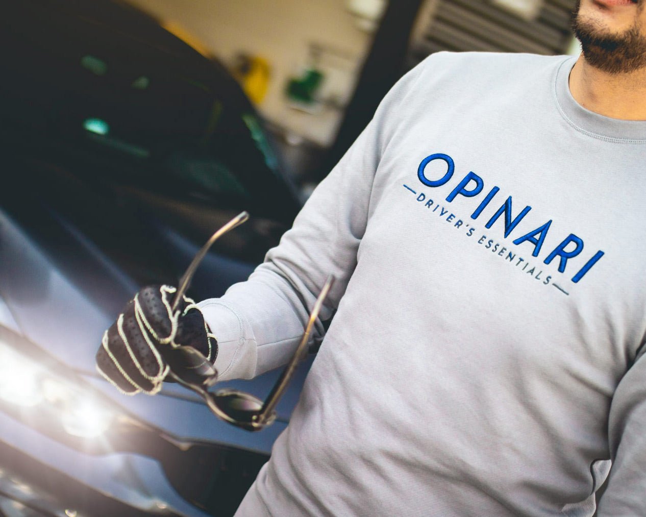 Classic sweat blue on grey - Opinari - Driver's Essentials