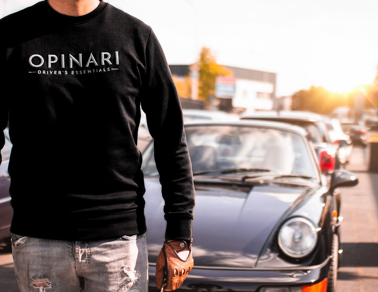 Classic sweat grey on black - Opinari - Driver's Essentials
