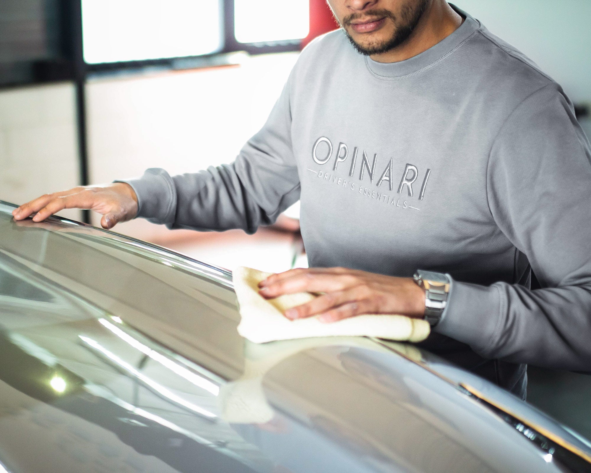 Classic sweat grey on grey - Opinari - Driver's Essentials