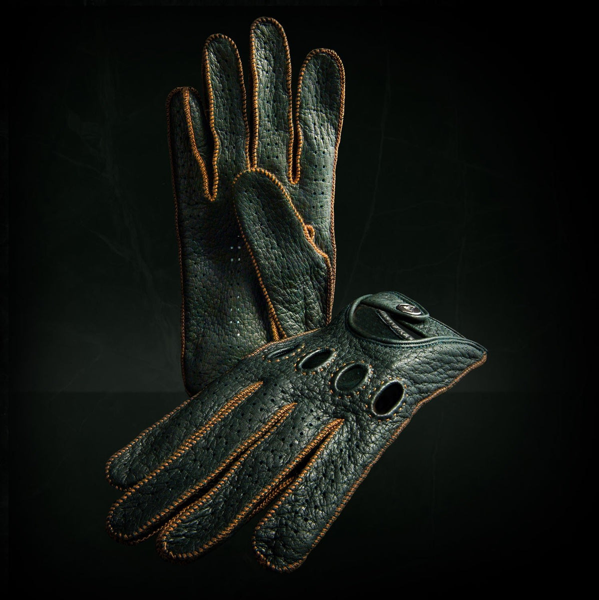 HERMES] Hermes Driving gloves gloves Leather black ladies gloves A