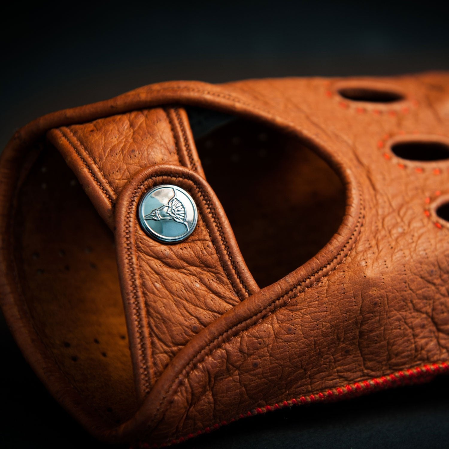 Strada Facendo brown/red driving gloves - made on request - Opinari - Driver's Essentials