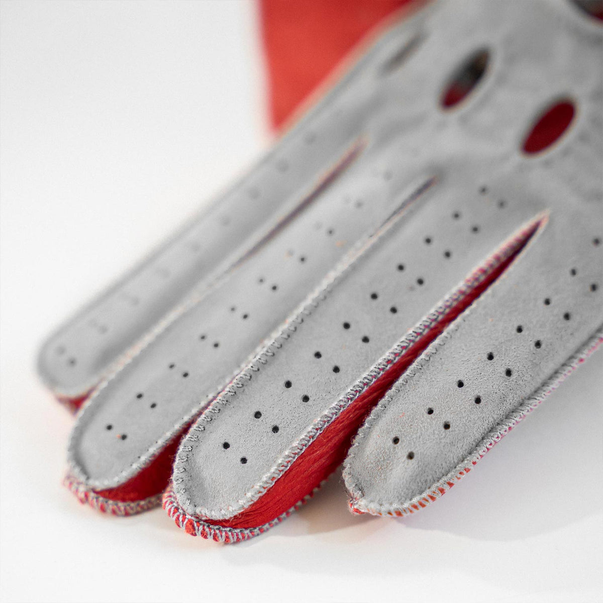 Silver arrows grey suedè driving gloves