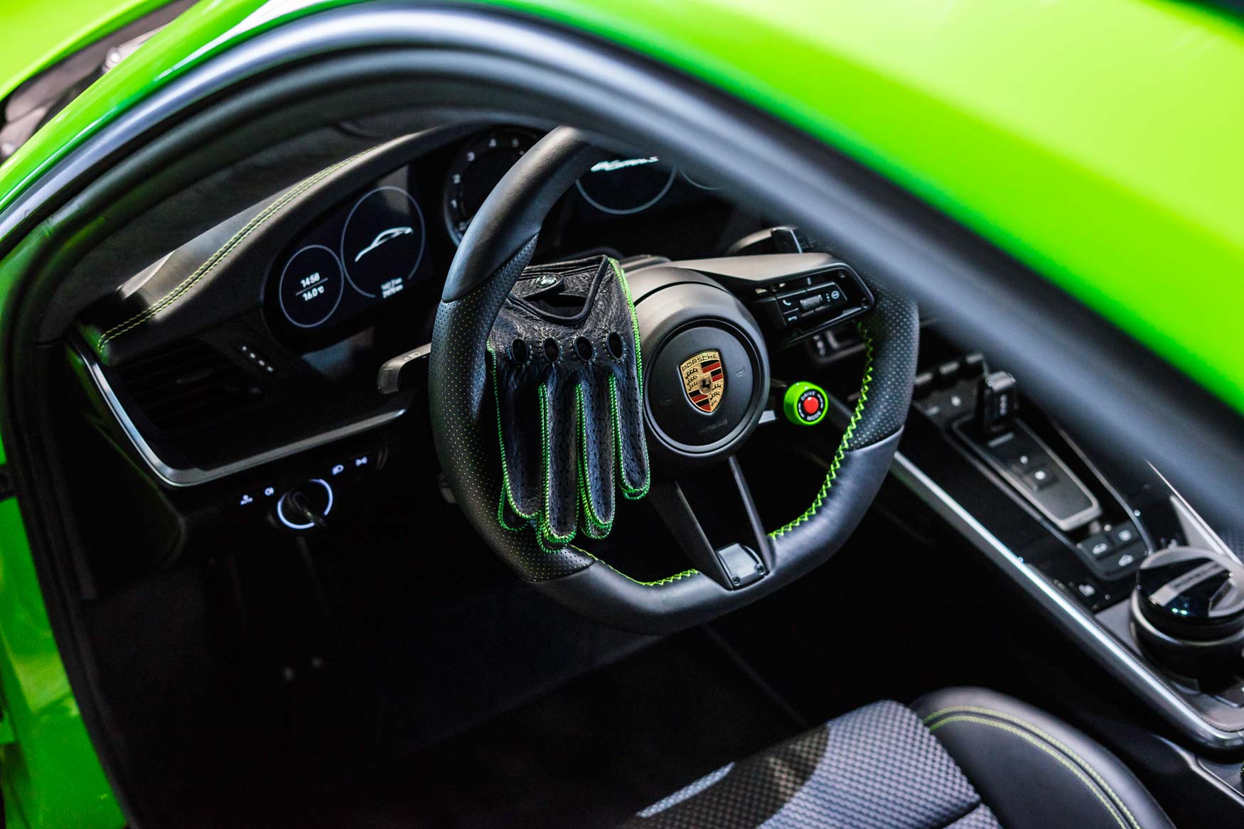 Hell Green Nürburgring inspired Driving Gloves - made-to-order