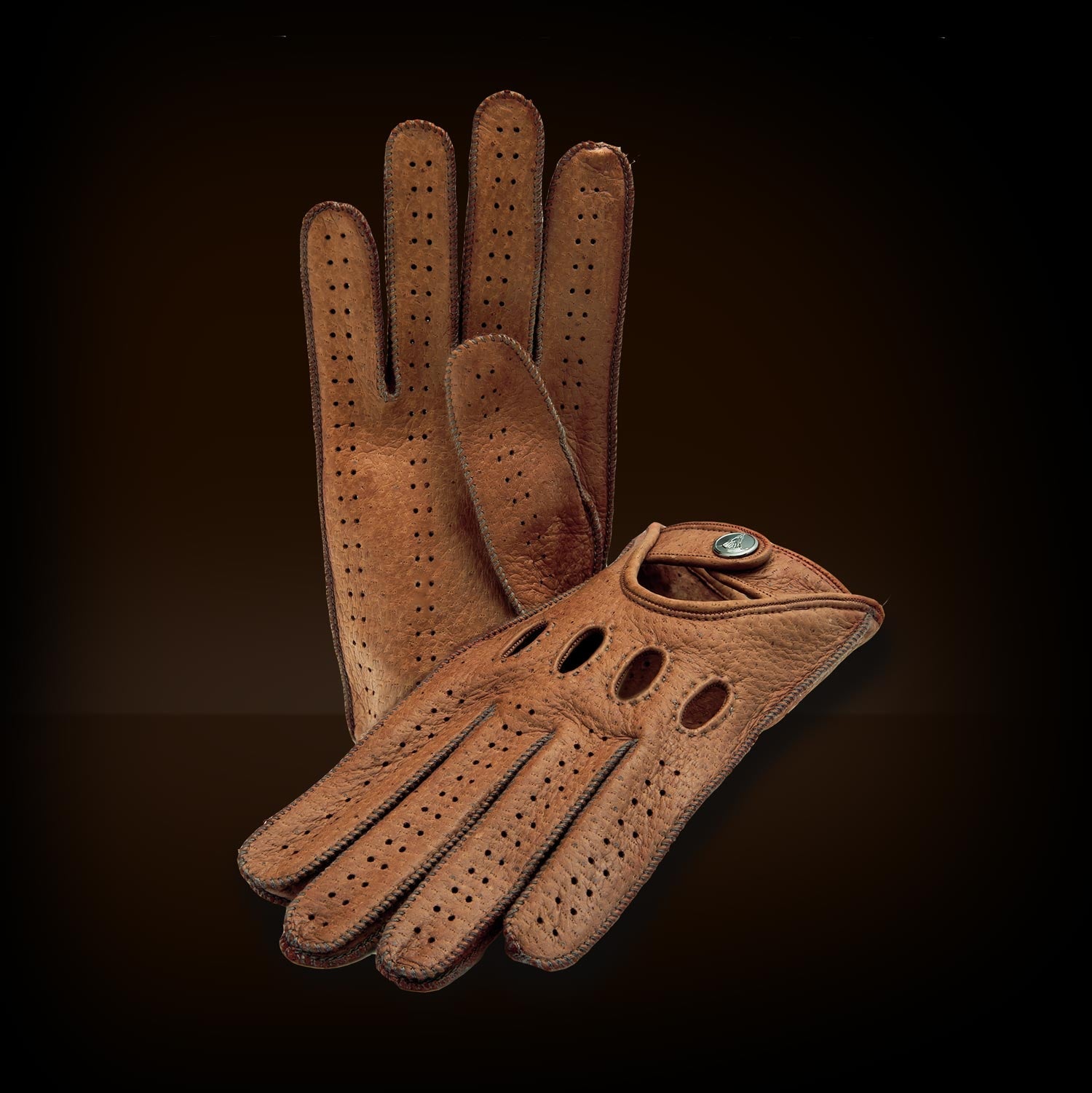 Artivino Brown leather driving gloves - Opinari - Driver's Essentials