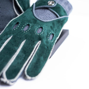 Blower Green leather Winter Driving Gloves - Opinari - Driver's Essentials