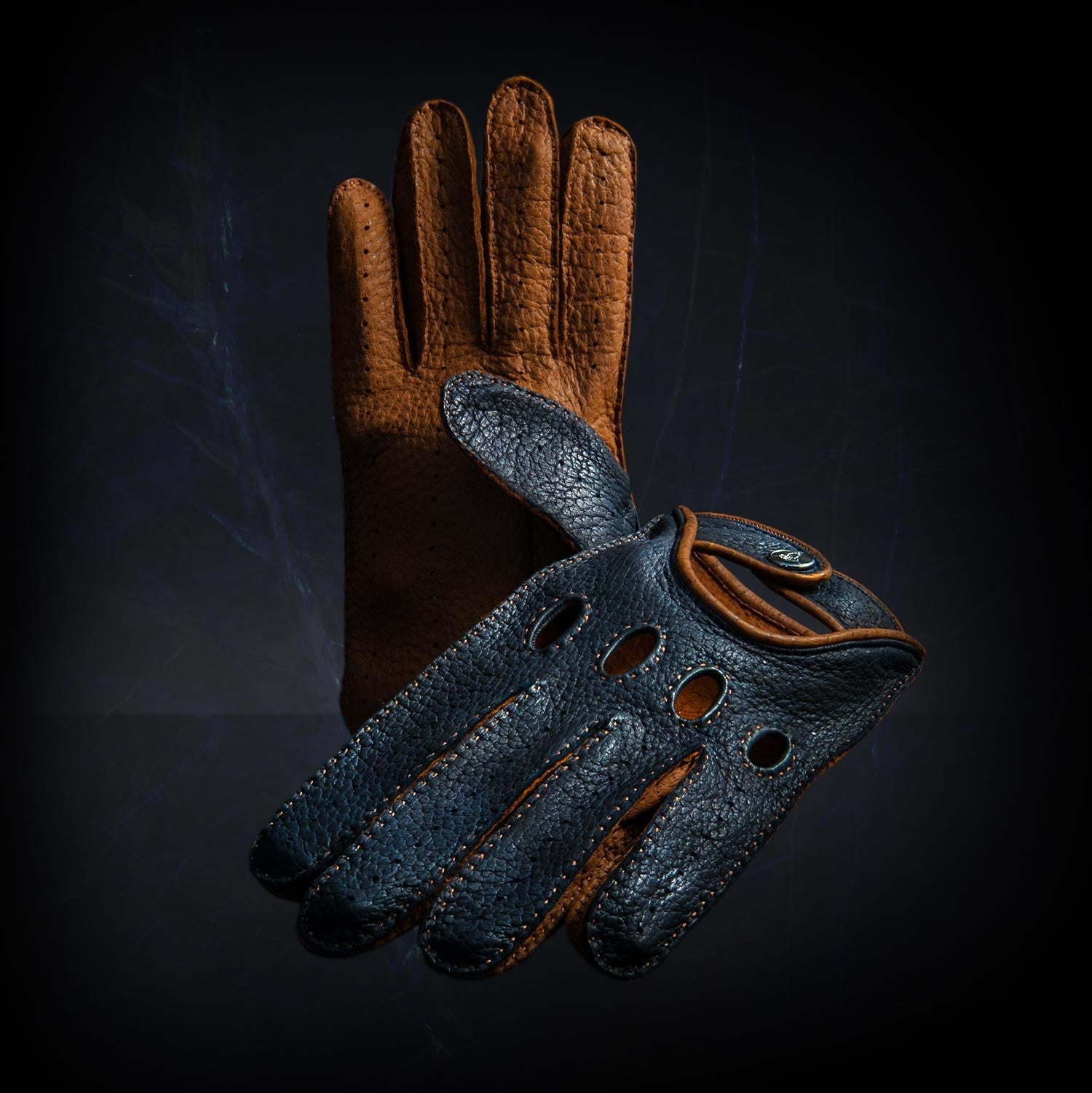Blu notte blue driving gloves