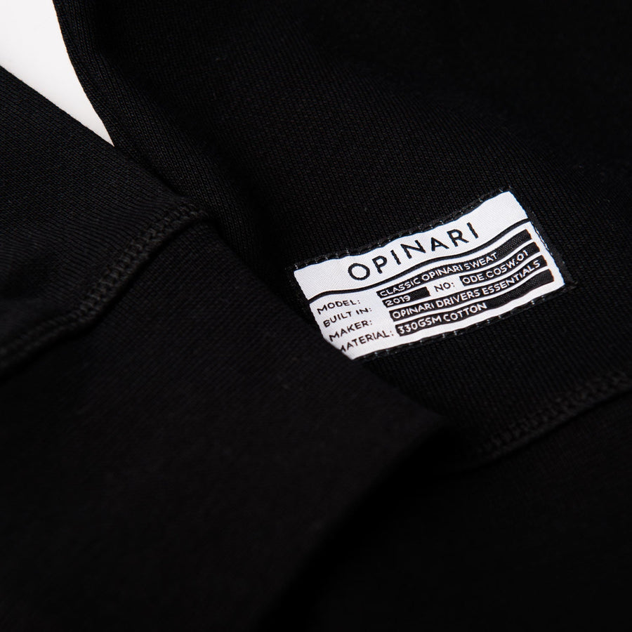 Classic sweat black on black - Opinari - Driver's Essentials