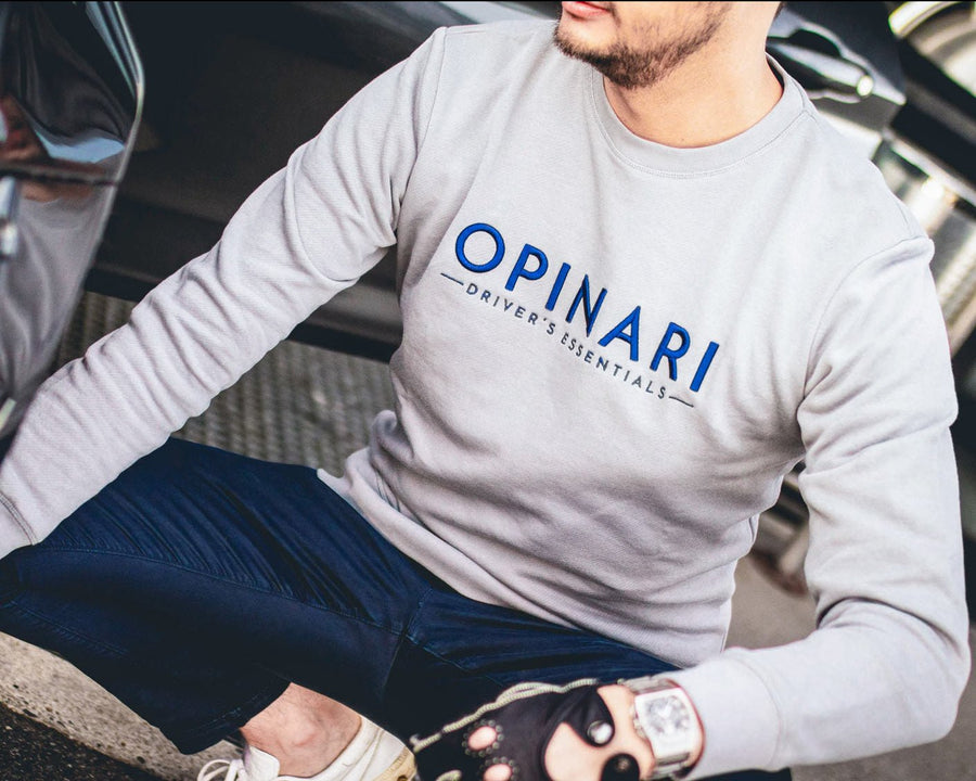 Classic sweat blue on grey - Opinari - Driver's Essentials