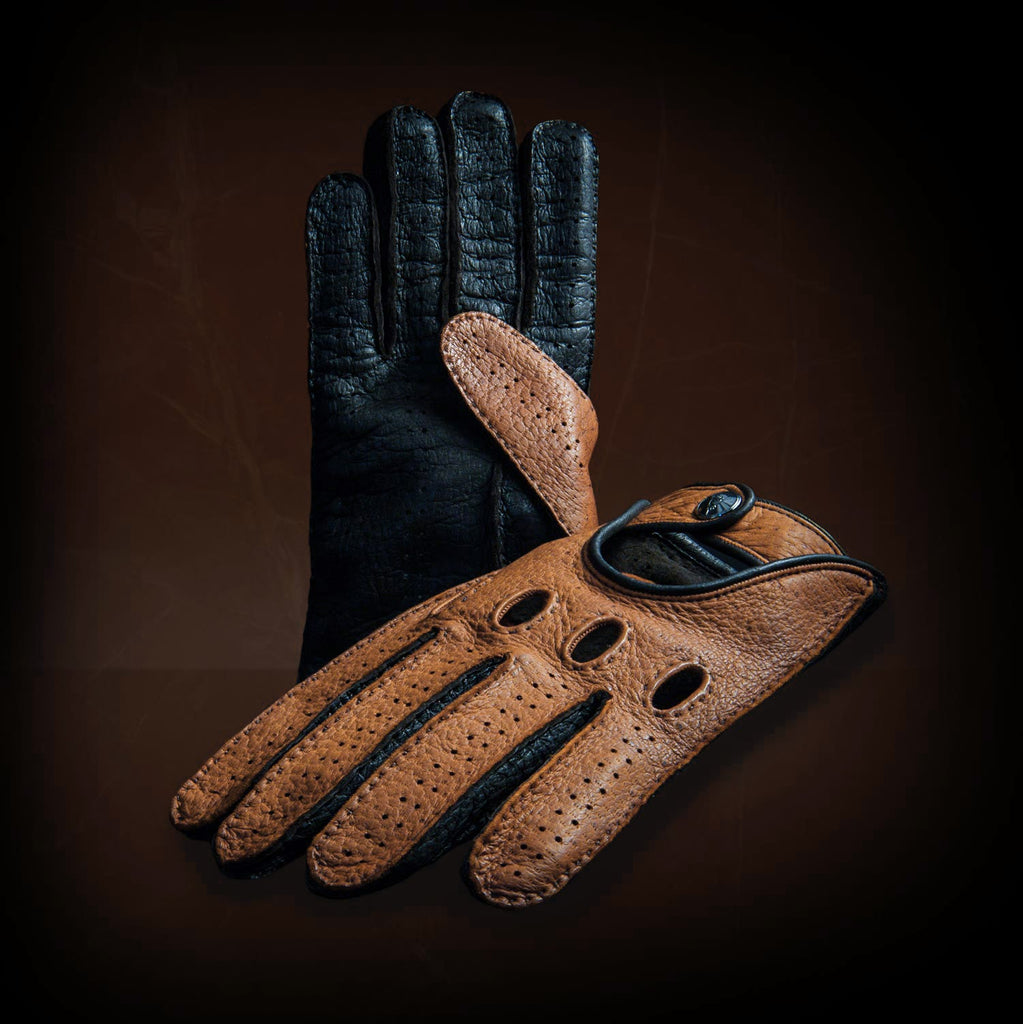 Brown Black Anthracite men's driving gloves - Opinari - Driver's Essentials