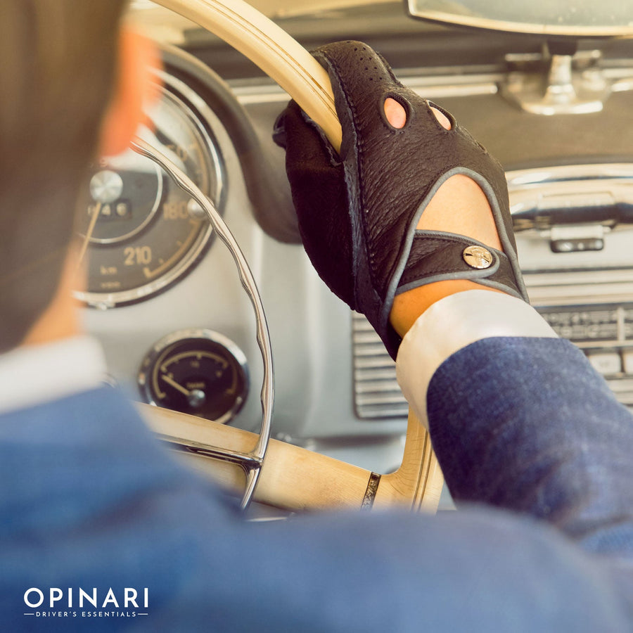 Classico nero black driving gloves - Opinari - Driver's Essentials