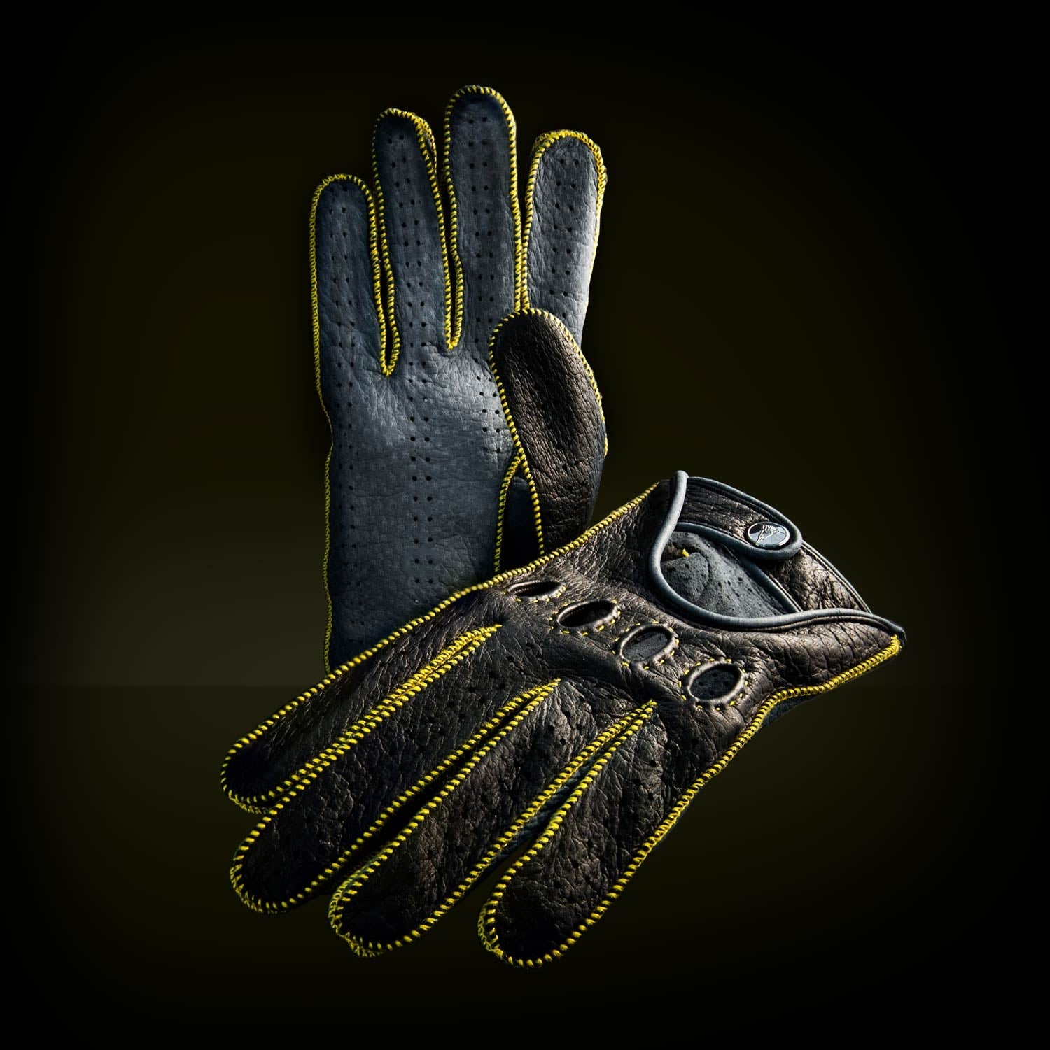 Diablo giallo Yellow driving gloves