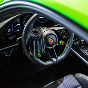 Hell Green Porsche Driving Gloves - made on request - Opinari - Driver's Essentials